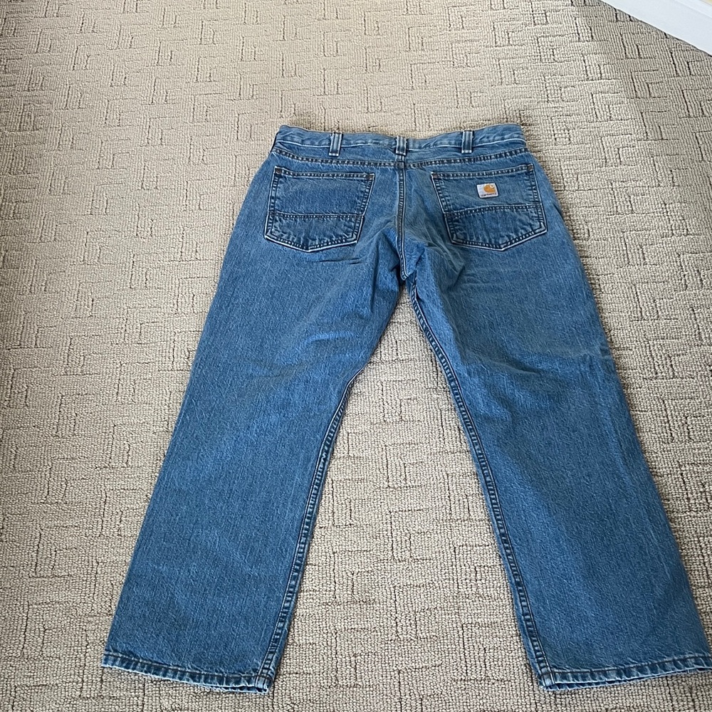 Carhartt Men's Straight Blue Jeans - Picture 4 of 5